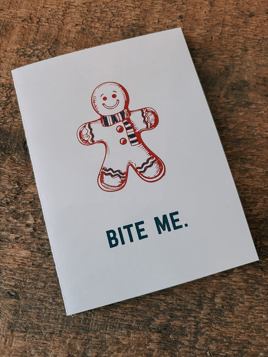 Bite Me Christmas Card