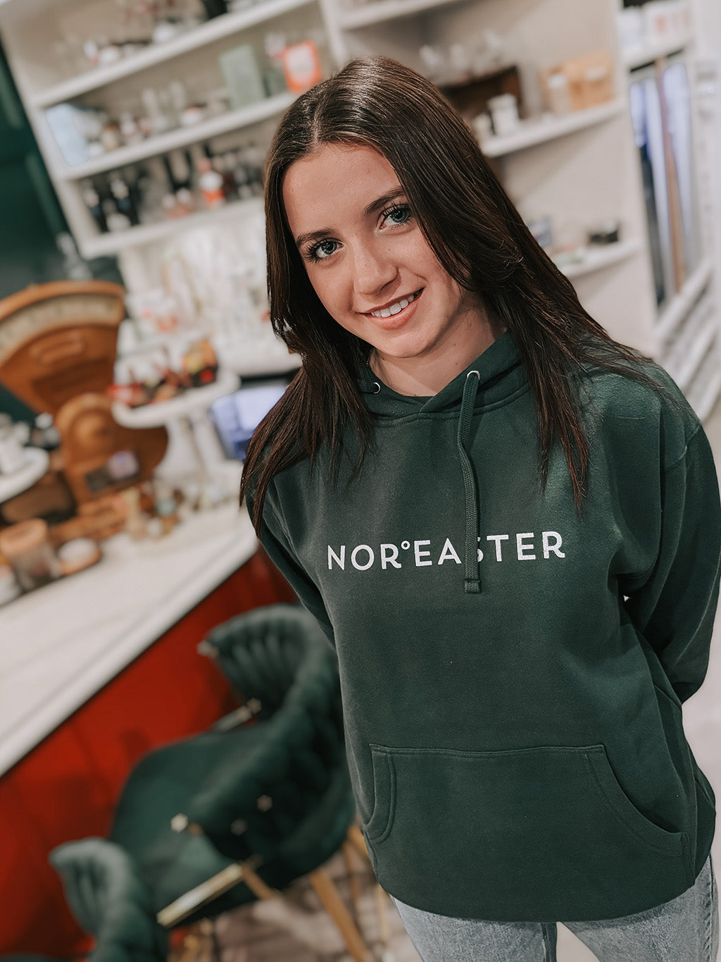 Alpine Green Midweight Fleece Hoodie