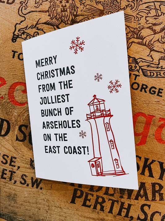 Jolliest Bunch of Arseholes Christmas Card