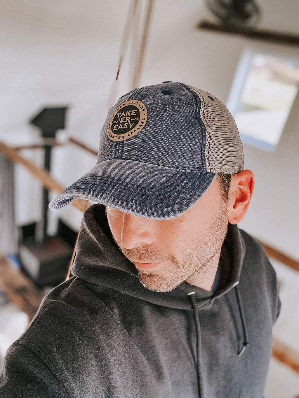 Navy Take 'er Easy Dashboard Dad Hat