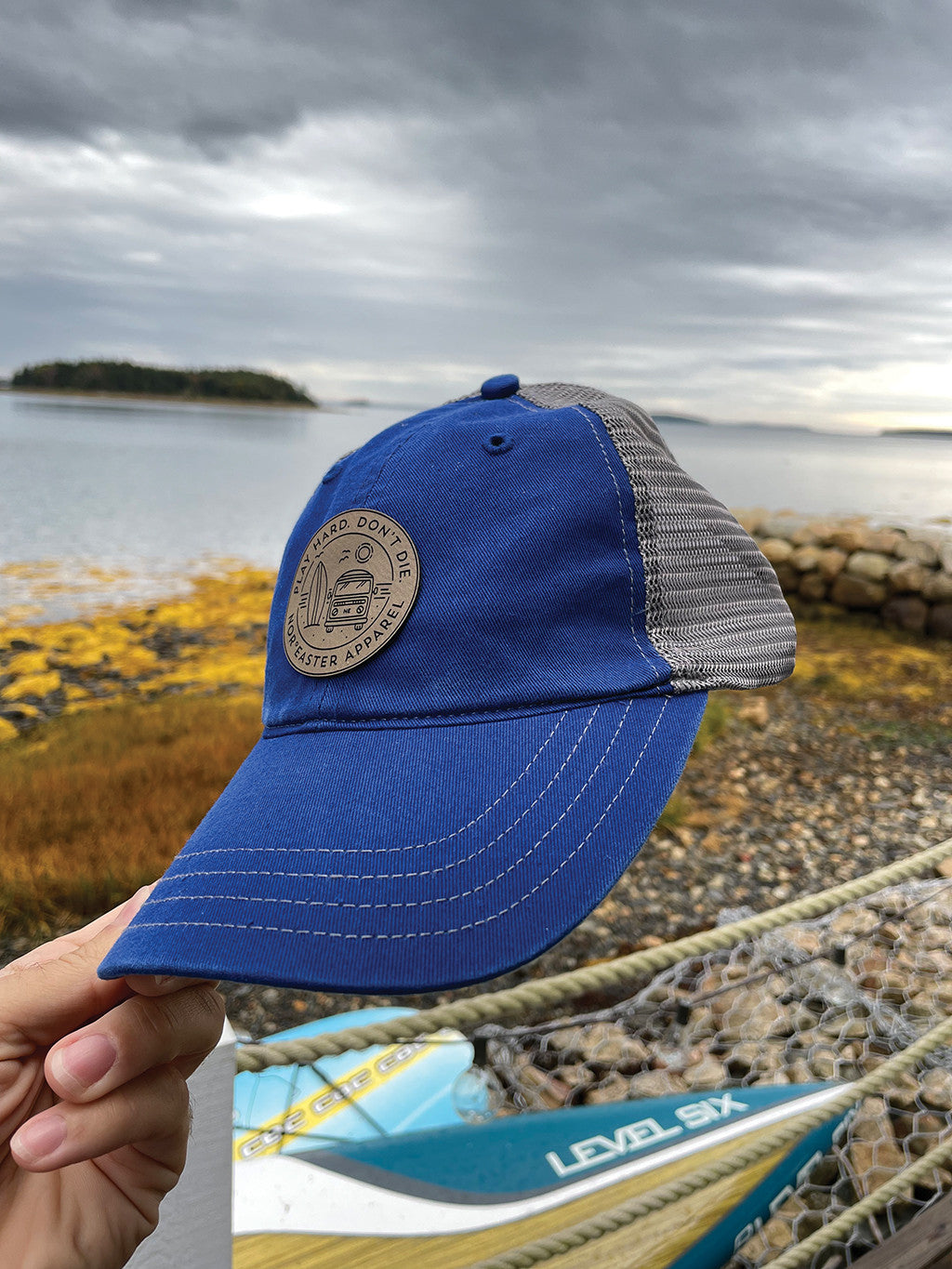 Washed Blue Play Hard Don't Die Dad Hat