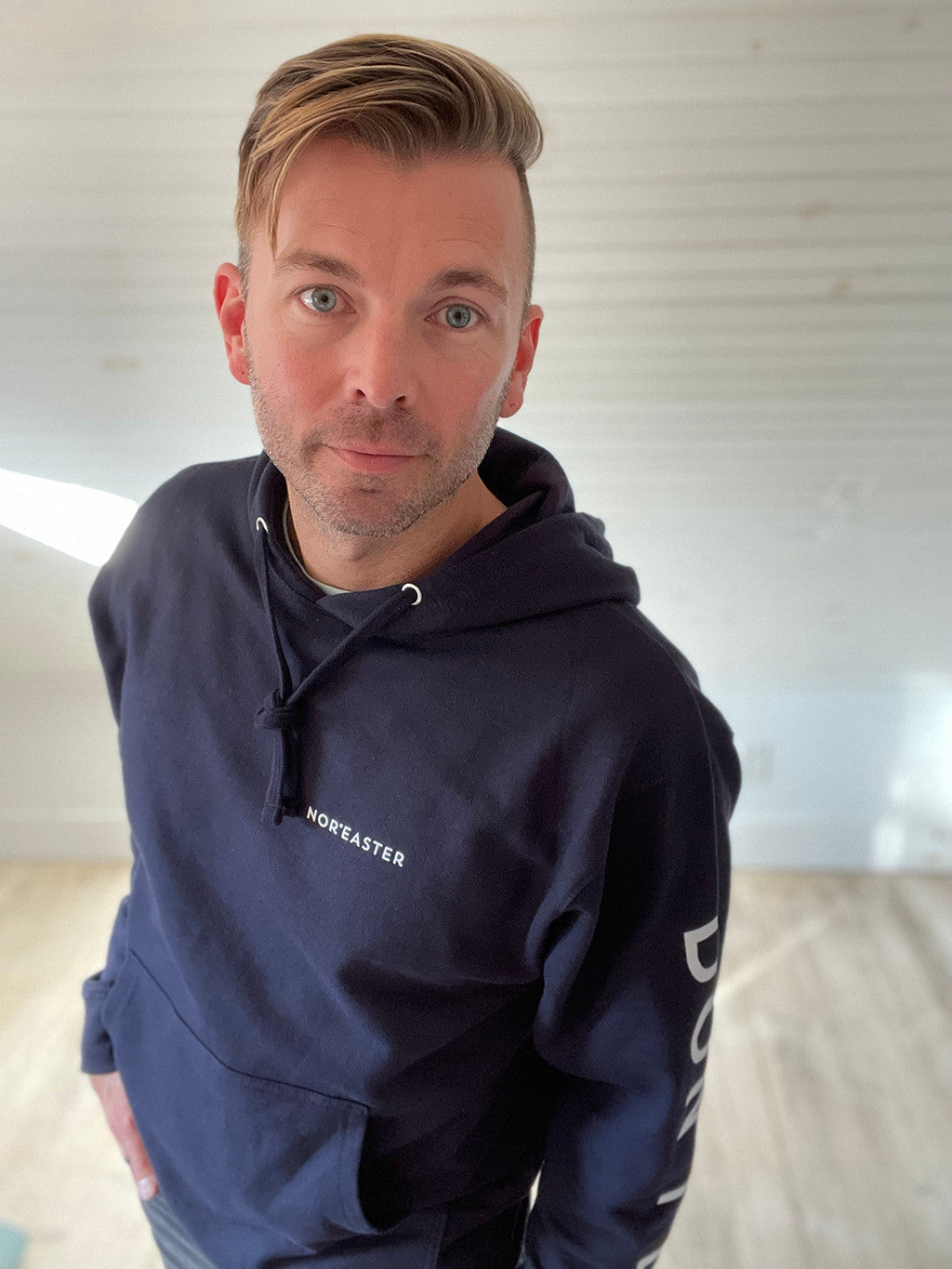 Navy Play Hard Midweight Fleece Hoodie