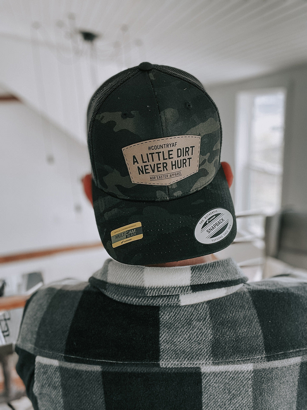 A Little Dirt Never Hurt Camo Retro Trucker Hat