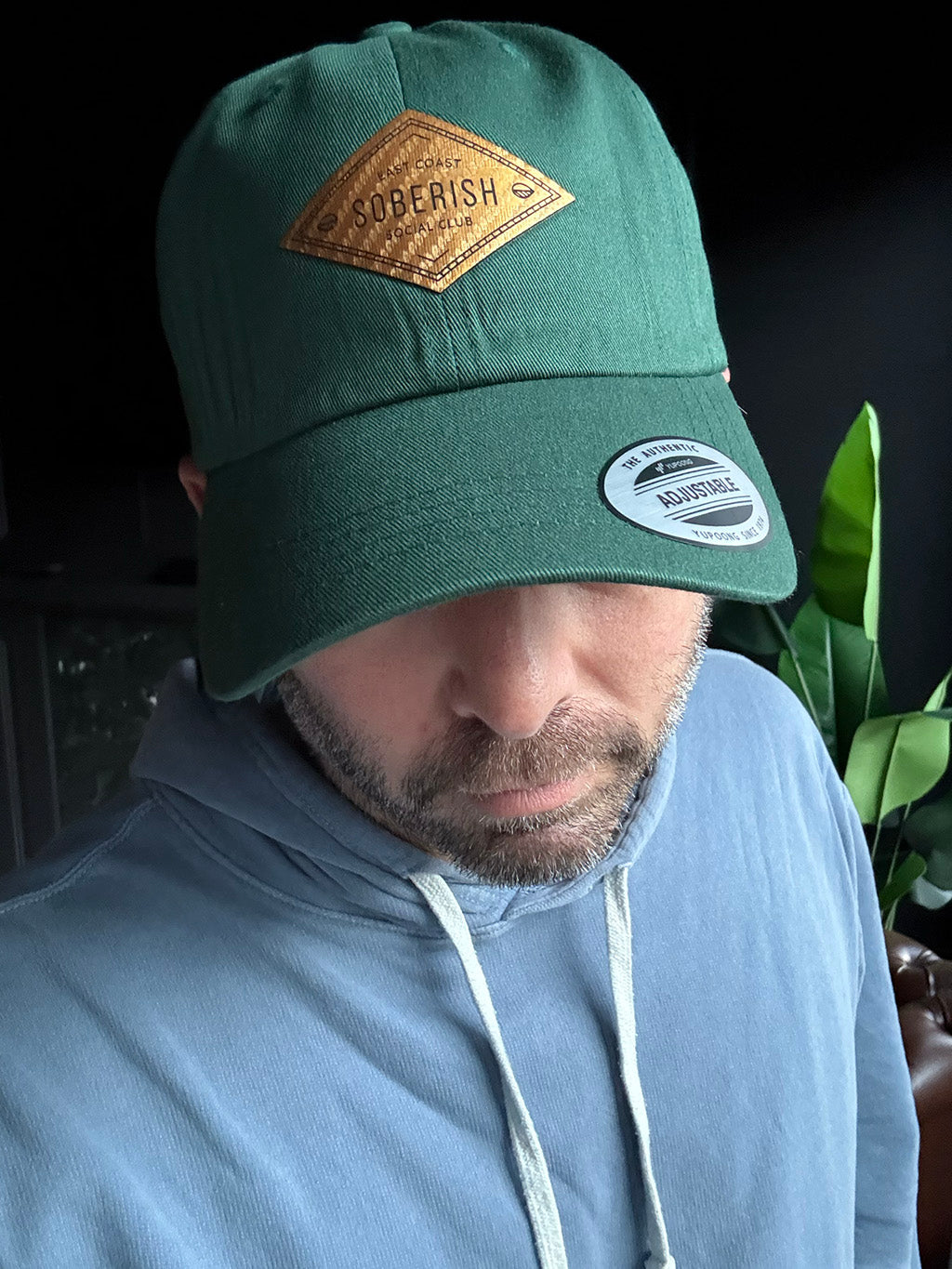 Green Soberish Dad Hat