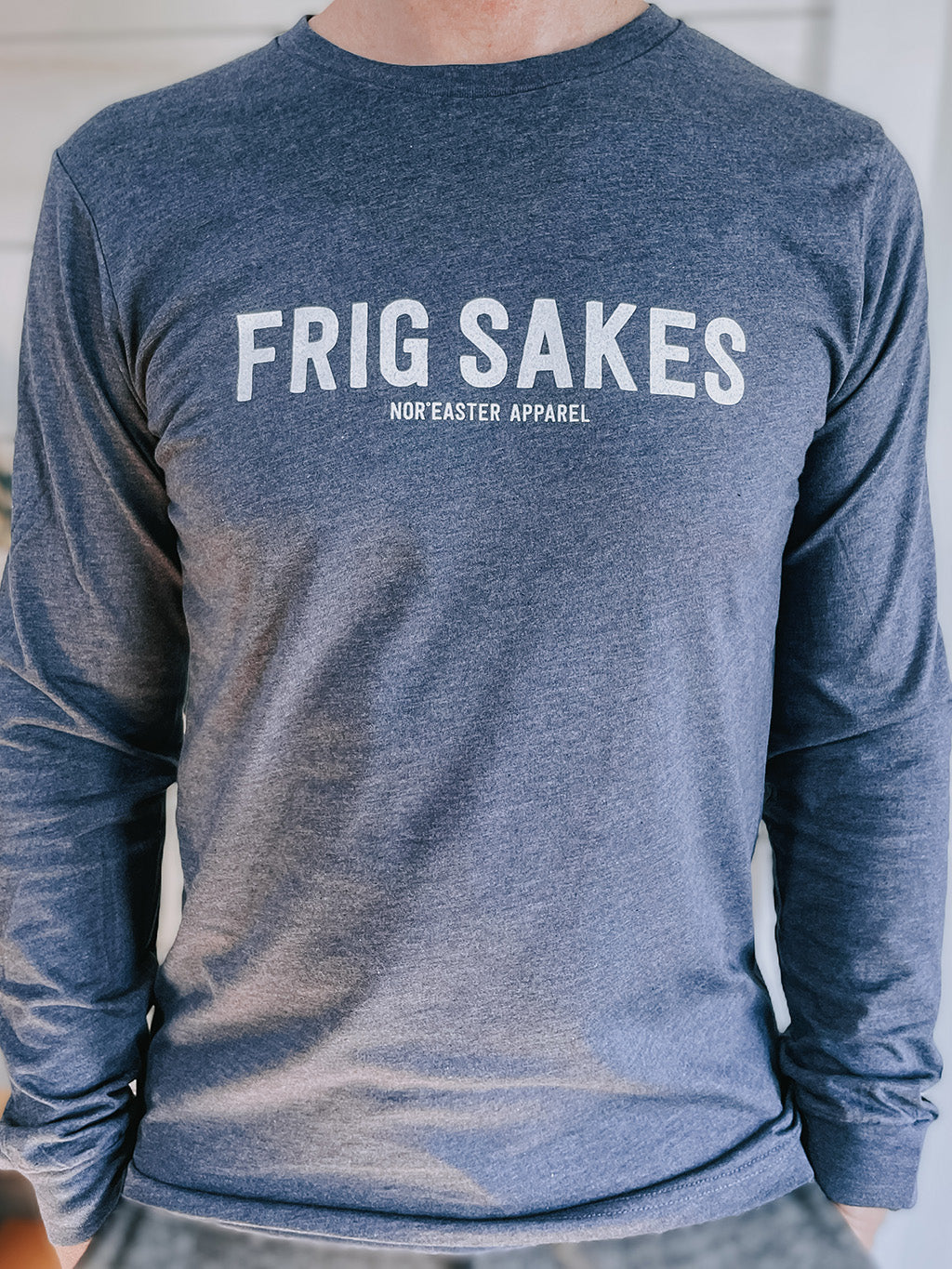 Frig Sakes Long Sleeve T-Shirt front view detail close up
