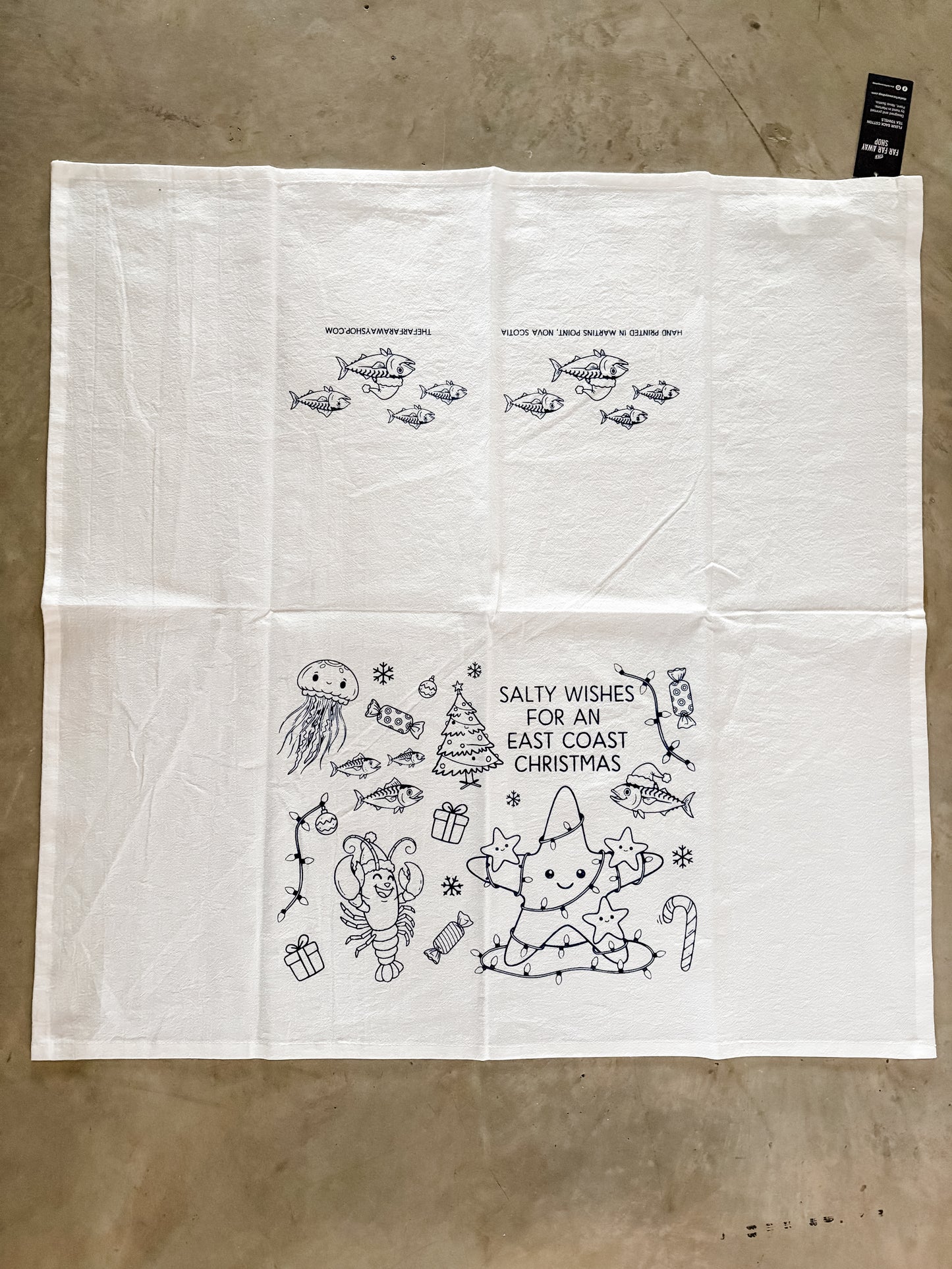 Salty Wishes Flour Sack Cotton Tea Towel