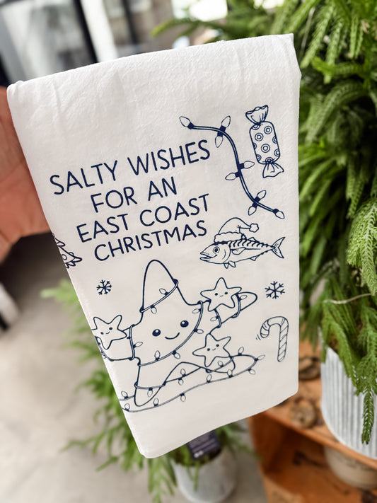 Salty Wishes Flour Sack Cotton Tea Towel