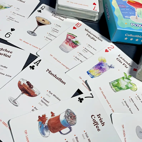 Cocktail Recipe Playing Cards