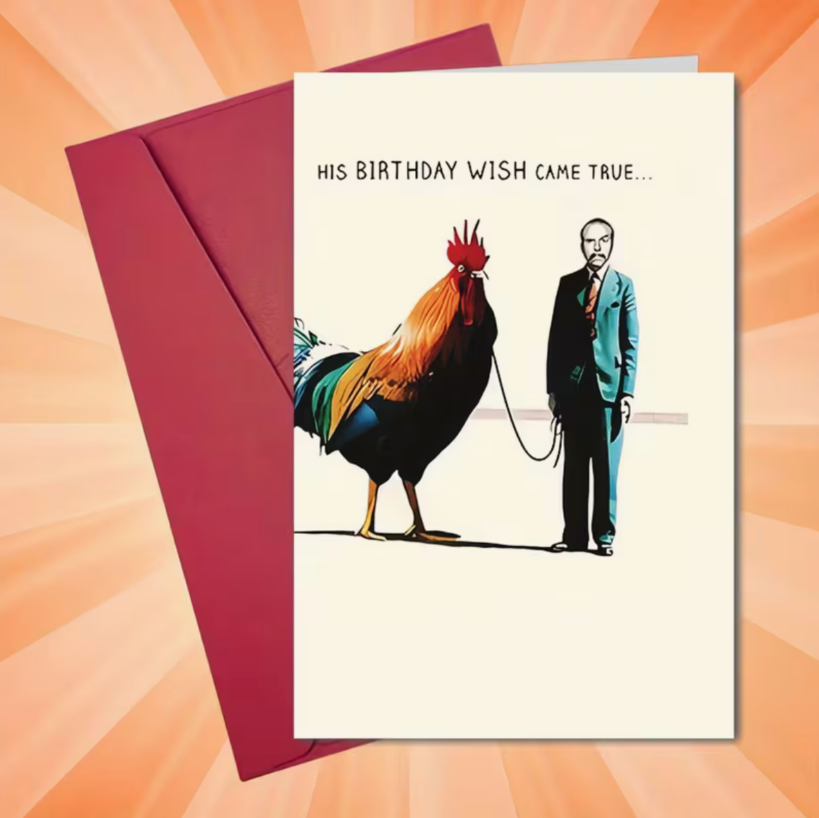 Rooster Birthday Card