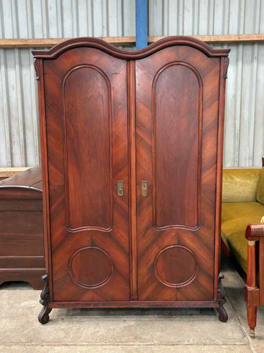 Chevron Mahogany Armoire
