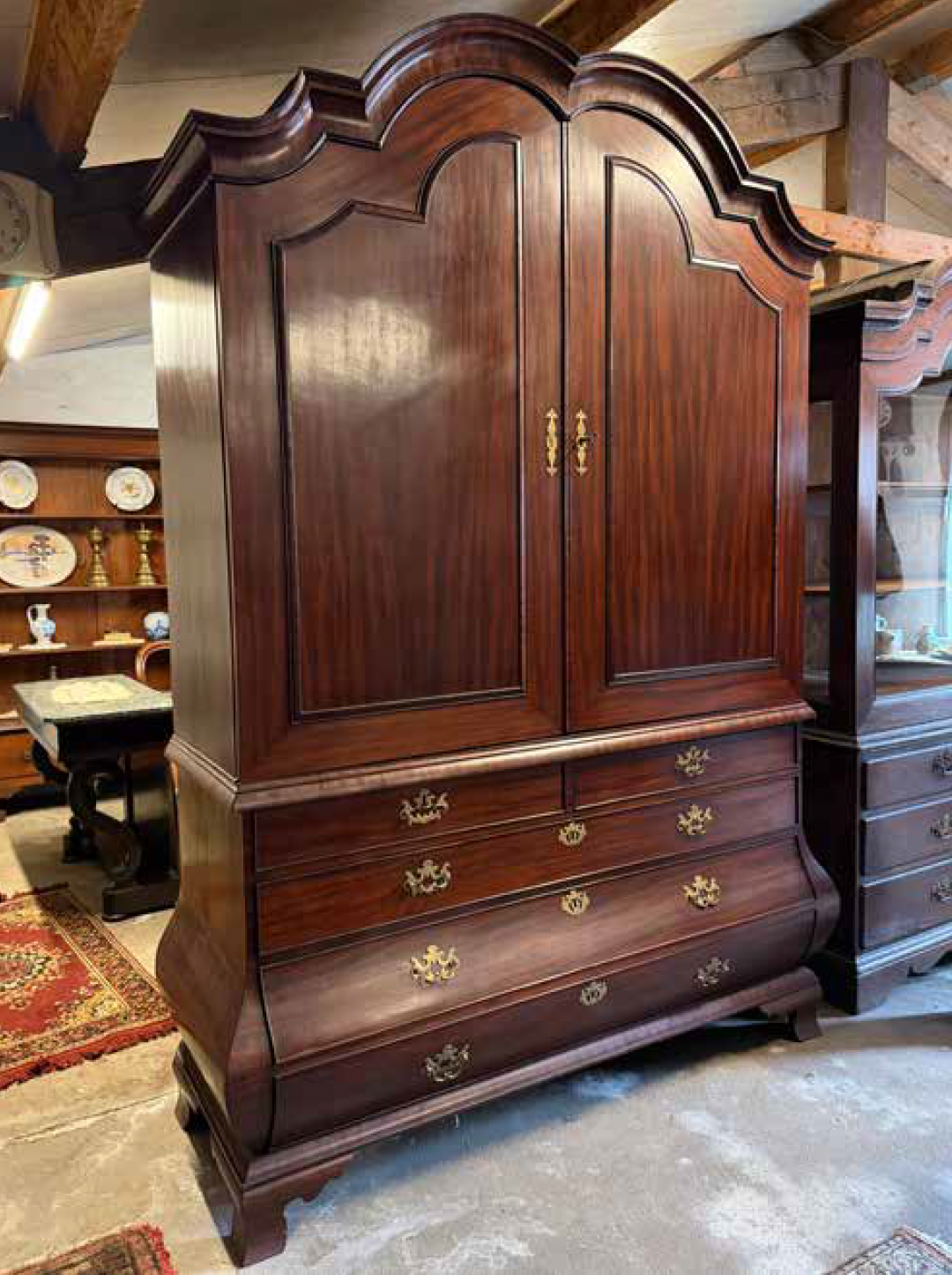 Mahogany Bombe Cabinet