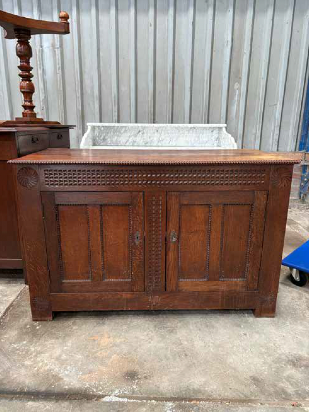Oak Carved Chest