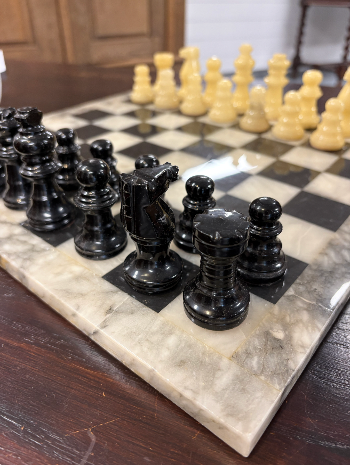 C A & A Italian Alabastor Chess Set