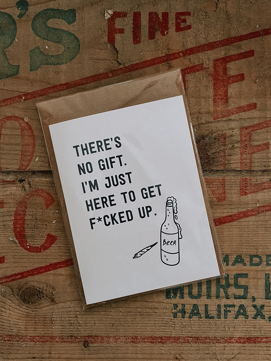 Nor'easter Here to get F*cked Up Birthday Card Greeting Card