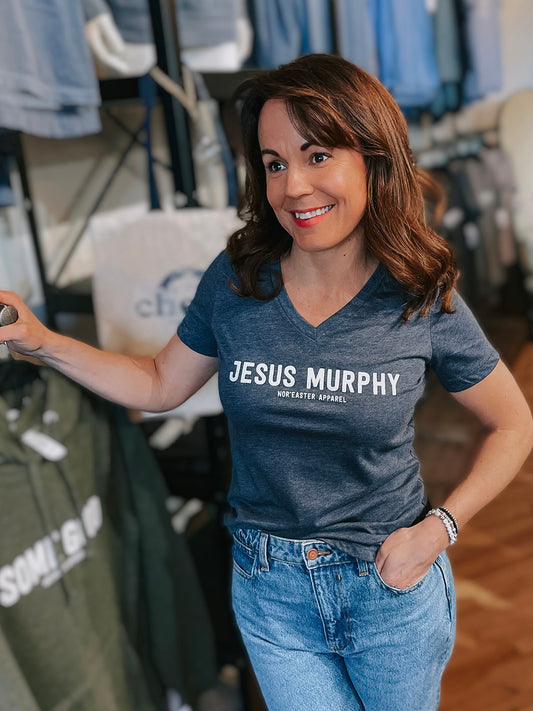 Women's Relaxed-fit Jesus Murphy V-neck T-shirt