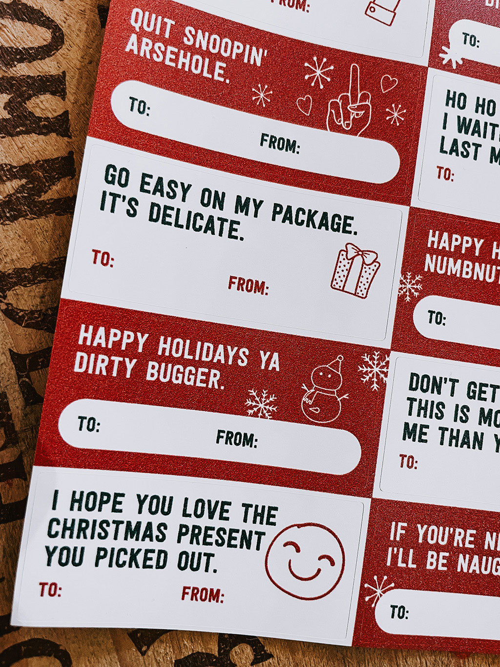 F-ing Gift Tag Set - Part 1