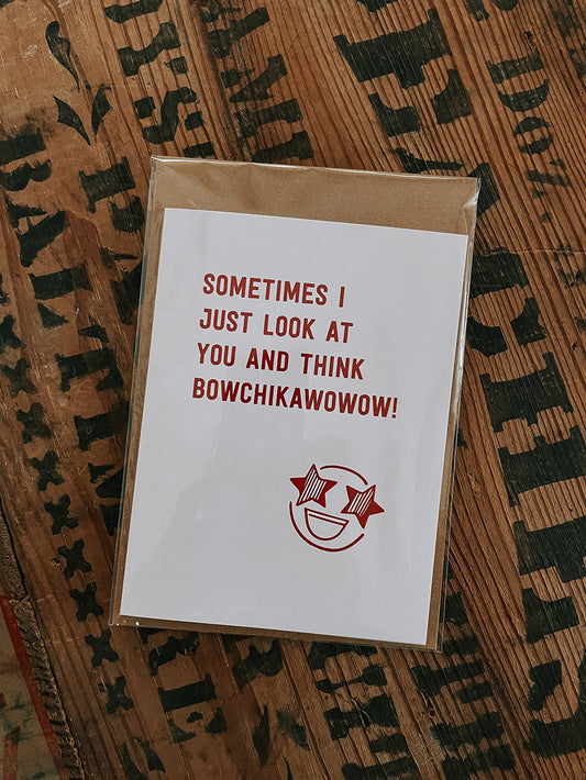 Bowchikawowow Greeting Card