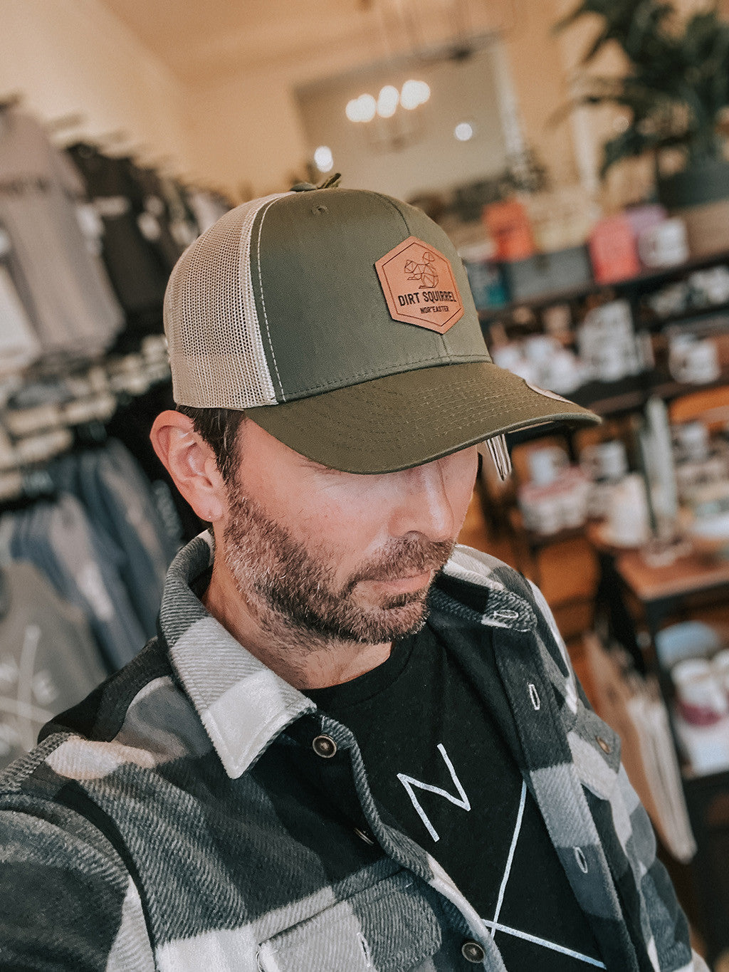 Green Dirt Squirrel Retro Trucker Hat