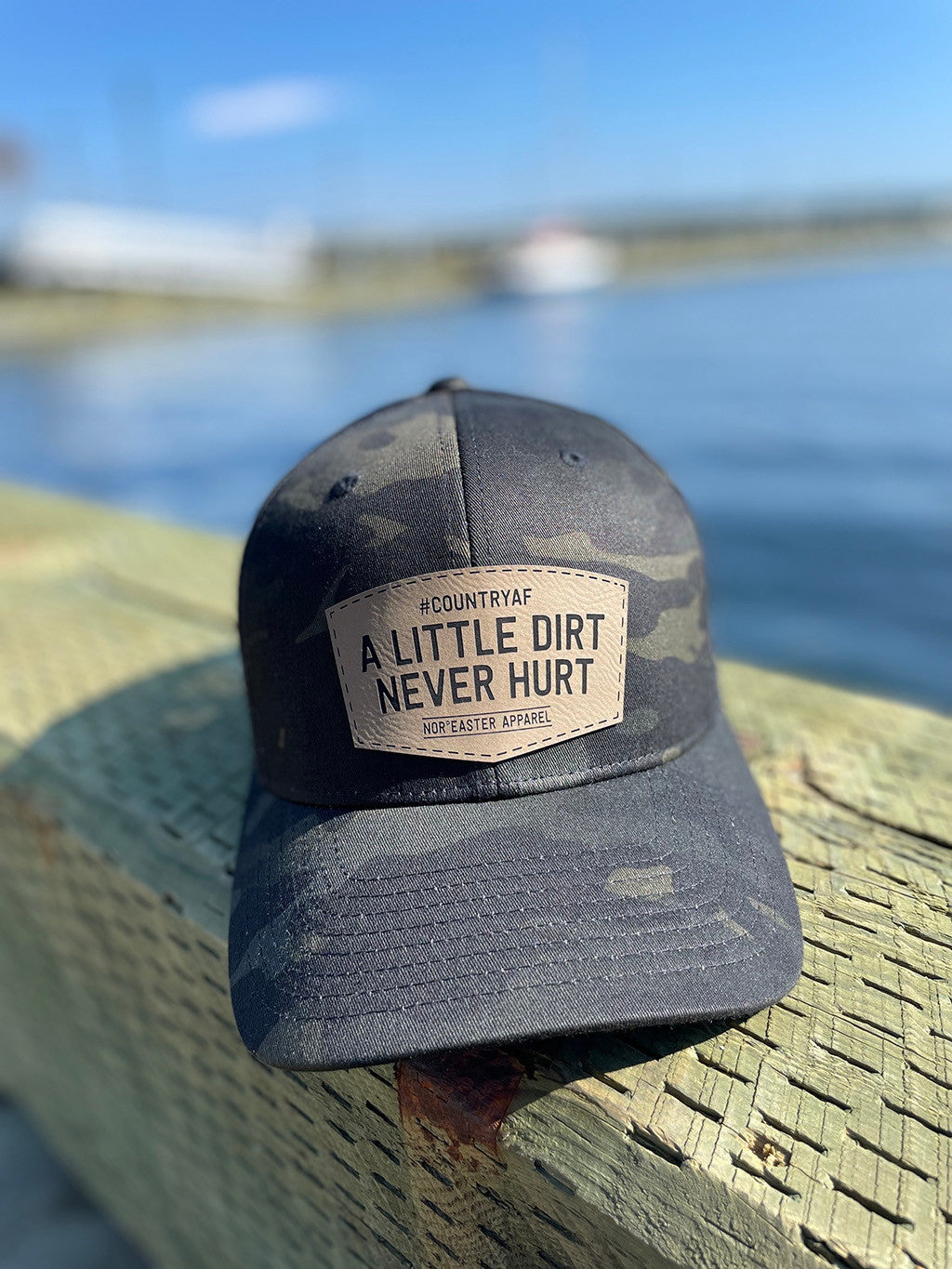 A Little Dirt Never Hurt Camo Retro Trucker Hat