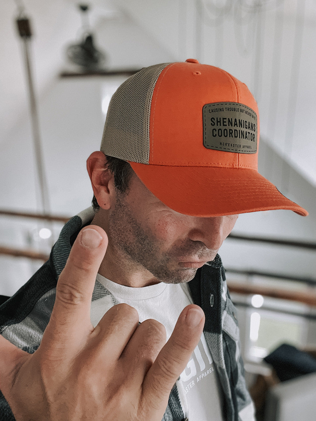 Orange Shenanigans Retro Trucker Hat