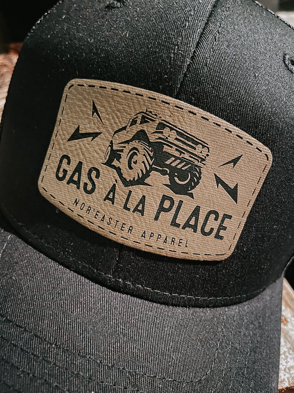 Gas a la Place Retro Trucker Hat Solid Back