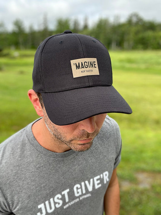 Solid Back, Black, 'Magine Retro Trucker Hat