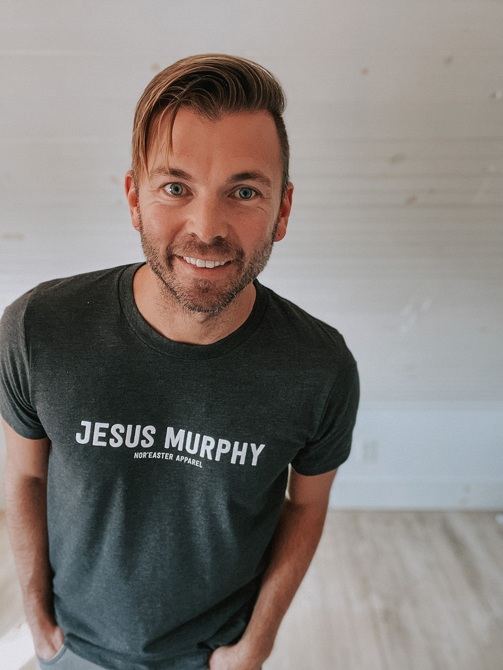 Dark Grey Jesus Murphy Crewneck T-shirt