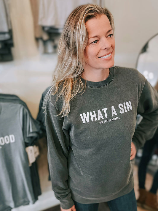 What A Sin Crewneck Sweater