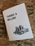 Thanks A Million Greeting Card