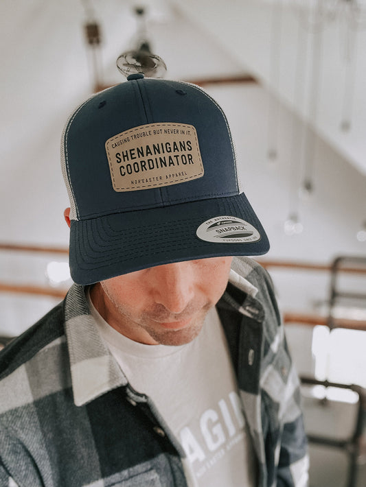 Navy Shenanigans Retro Trucker Hat