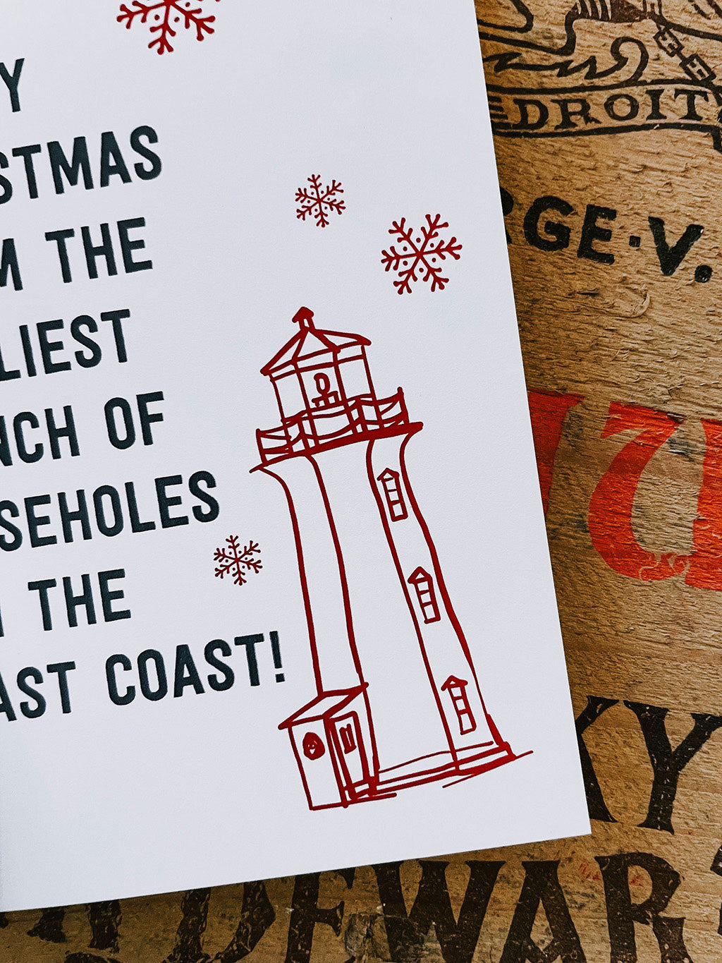 Jolliest Bunch of Arseholes Christmas Card