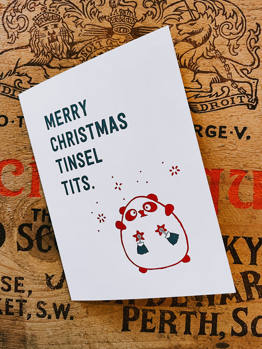 Tinsel Tits Christmas Card