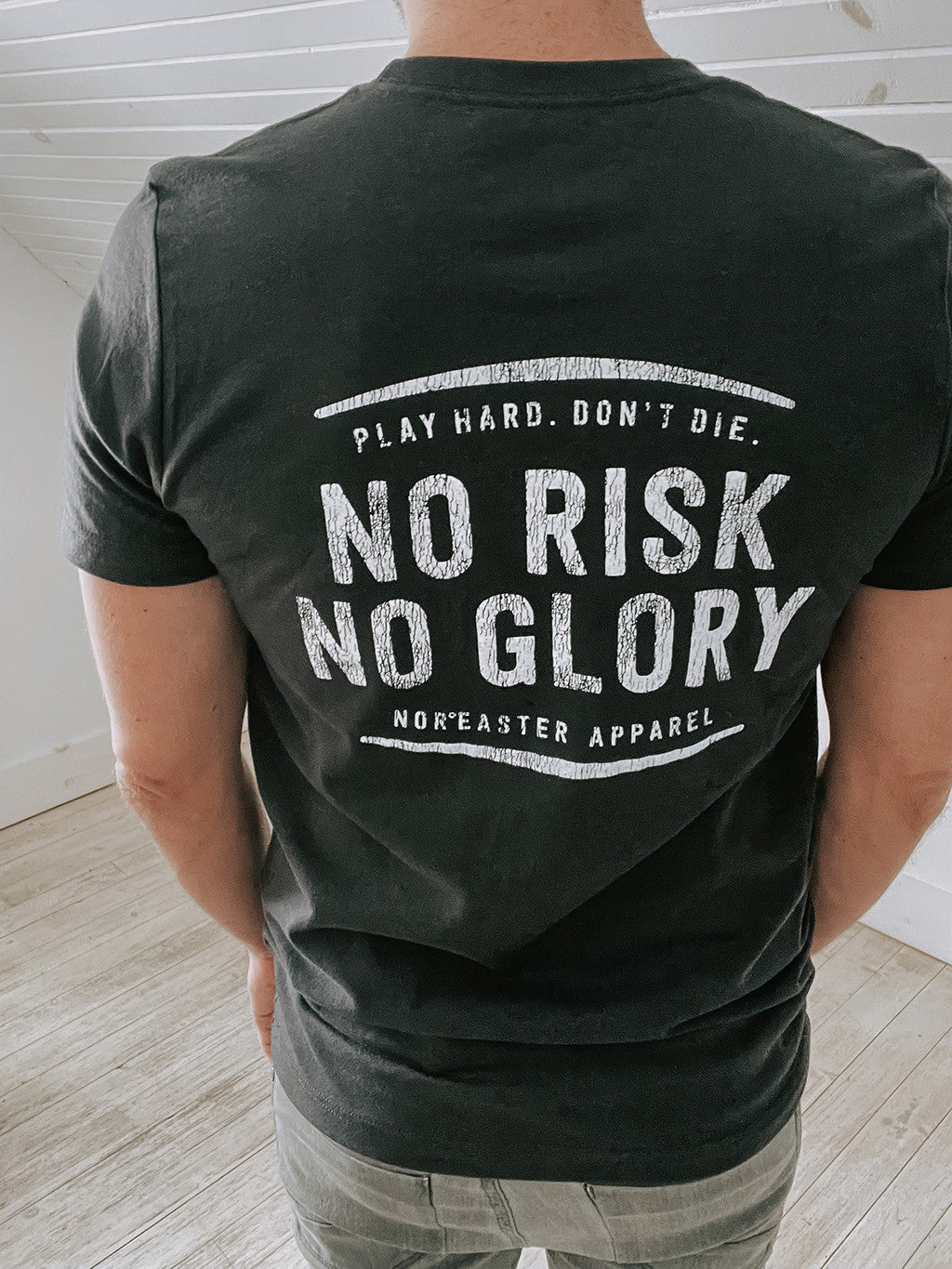 100% Cotton No Risk No Glory Crewneck T-shirt