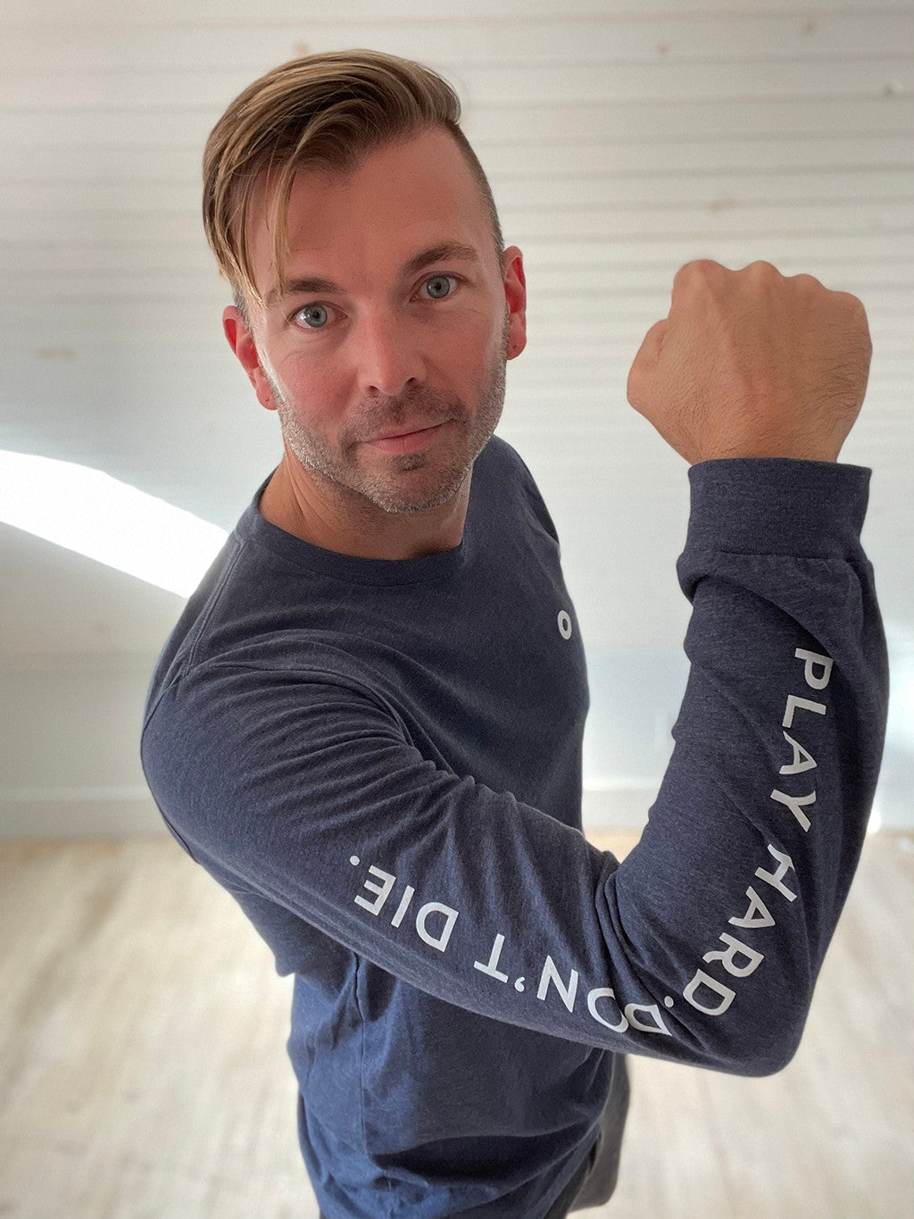 Navy Play Hard Don't Die Long Sleeve T-shirt