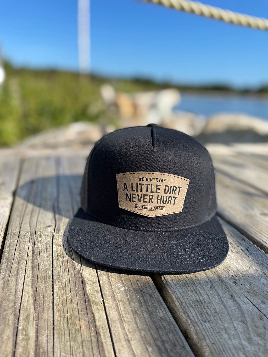 Black Trucker Hat A Little Dirt Never Hurt