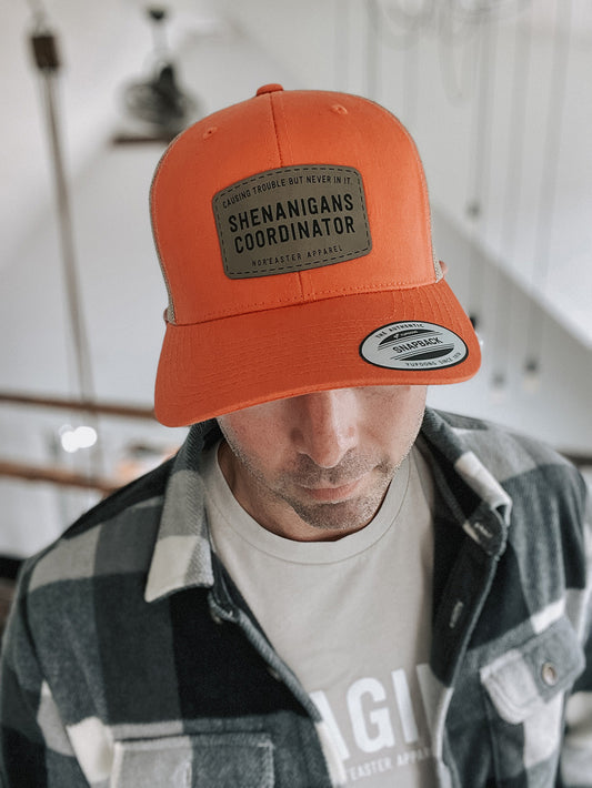 Orange Shenanigans Retro Trucker Hat