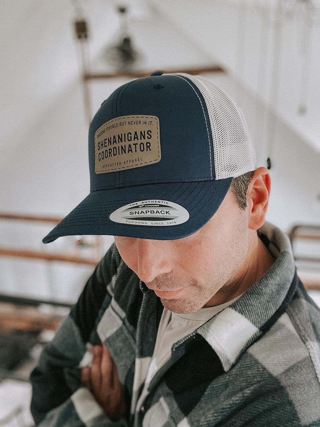 Navy Shenanigans Retro Trucker Hat