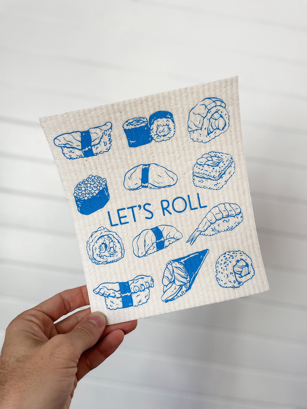 Let's Roll Swedish Dishcloth