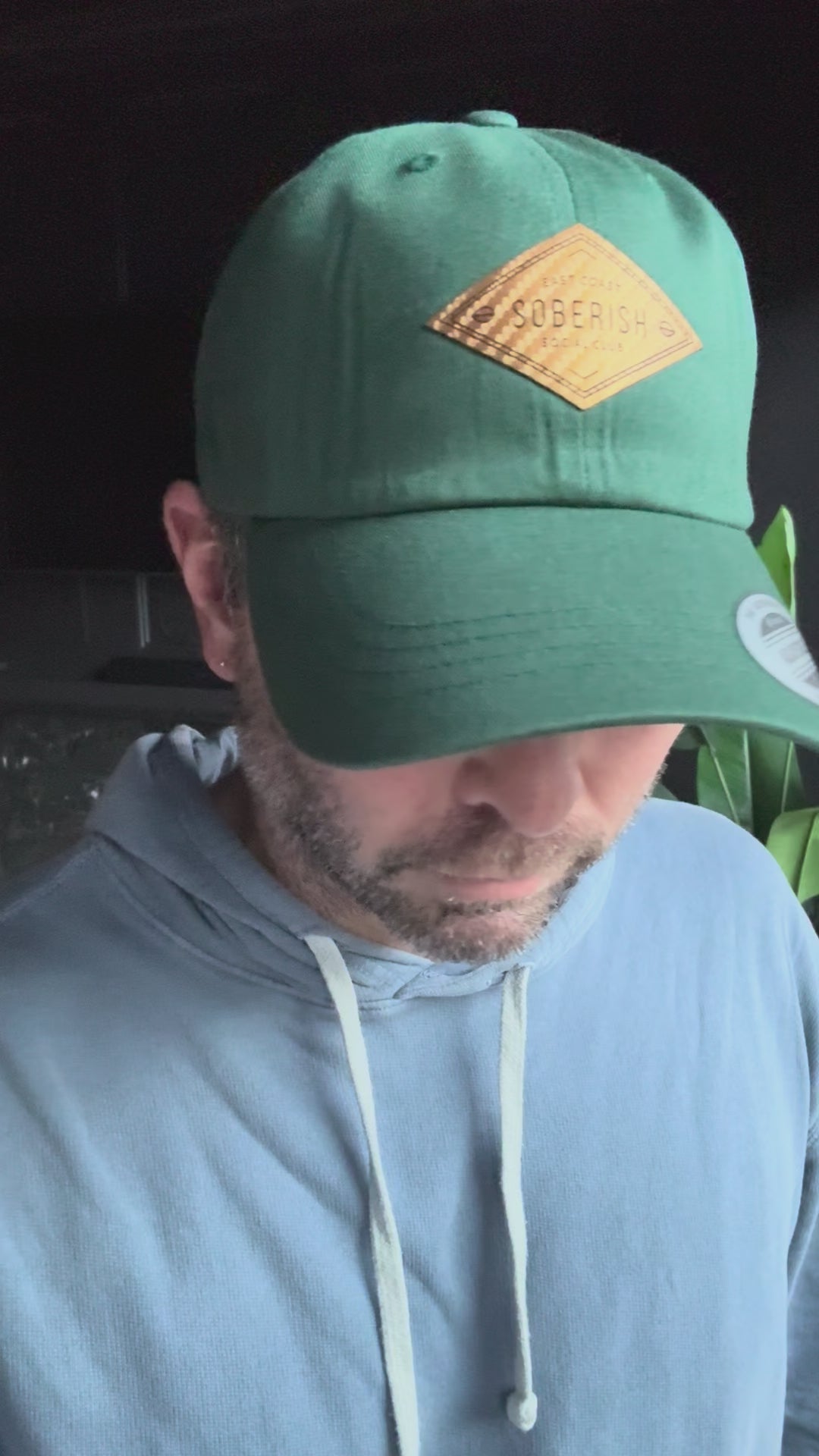 Green Soberish Dad Hat